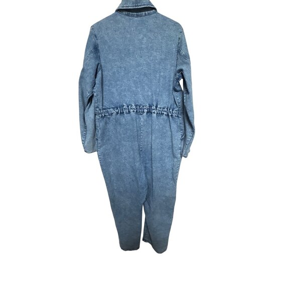 Women's Long Sleeve Denim Jumpsuit - Wild Fable Blue XXL - Picture 6 of 7
